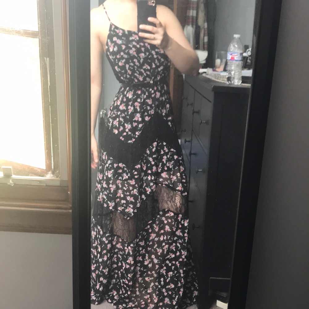 NWT Black Floral Maxi Dress - Picture 8 of 8